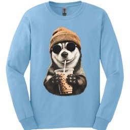 Husky Hipster Dog Long Sleeve Shirt Gift For Dog Lover