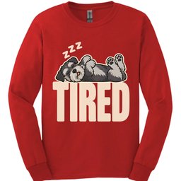 Miniature Schnauzer Tired Dog Long Sleeve Shirt Gift For Dog Lover
