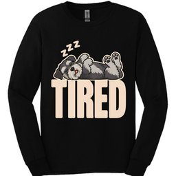Miniature Schnauzer Tired Dog Long Sleeve Shirt Gift For Dog Lover