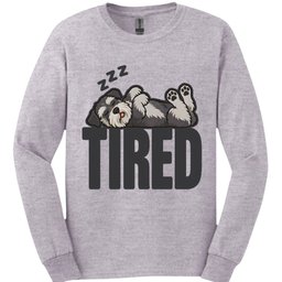 Miniature Schnauzer Tired Dog Long Sleeve Shirt Gift For Dog Lover