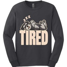 Miniature Schnauzer Tired Dog Long Sleeve Shirt Gift For Dog Lover