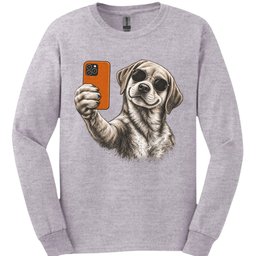 Labrador Selfie Dog Long Sleeve Shirt Gift For Dog Lover