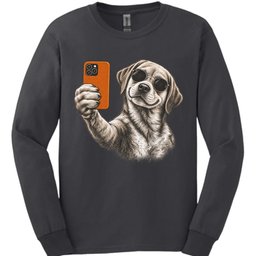 Labrador Selfie Dog Long Sleeve Shirt Gift For Dog Lover