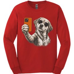 Labrador Selfie Dog Long Sleeve Shirt Gift For Dog Lover