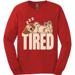 English Setter Tired Dog Long Sleeve Shirt Gift For Dog Lover