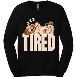 English Setter Tired Dog Long Sleeve Shirt Gift For Dog Lover