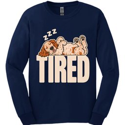 English Setter Tired Dog Long Sleeve Shirt Gift For Dog Lover