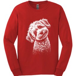 Maltipoo Tilted Dog Long Sleeve Shirt Gift For Dog Lover