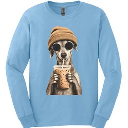 Italian Greyhound Hipster Dog Long Sleeve Shirt Gift For Dog Lover