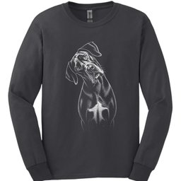 Great Dane Tilted Dog Long Sleeve Shirt Gift For Dog Lover