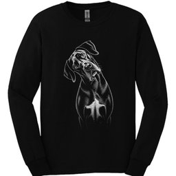 Great Dane Tilted Dog Long Sleeve Shirt Gift For Dog Lover