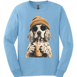 English Setter Hipster Dog Long Sleeve Shirt Gift For Dog Lover