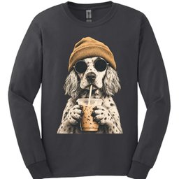 English Setter Hipster Dog Long Sleeve Shirt Gift For Dog Lover