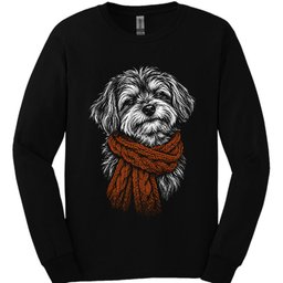 Morkie Winter Dog Long Sleeve Shirt Gift For Dog Lover