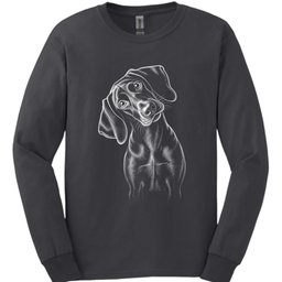 German Shorthaired Pointer Tilted Dog Long Sleeve Shirt Gift For Dog Lover