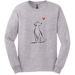 Labrador Sketch Dog Long Sleeve Tee Gift For Dog Lover