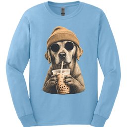 Labrador Hipster Dog Long Sleeve Shirt Gift For Dog Lover