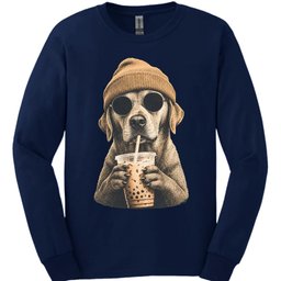 Labrador Hipster Dog Long Sleeve Shirt Gift For Dog Lover