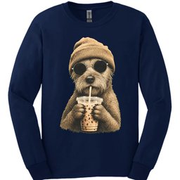 Irish Terrier Hipster Dog Long Sleeve Shirt Gift For Dog Lover