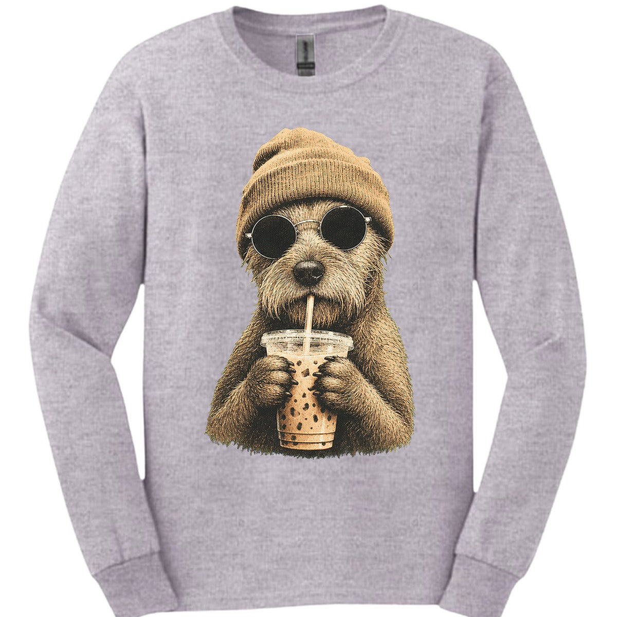 Irish Terrier Hipster Dog Long Sleeve Shirt Gift For Dog Lover