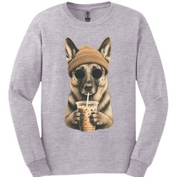 German Shepherd Hipster Dog Long Sleeve Shirt Gift For Dog Lover