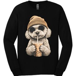 Maltipoo Hipster Dog Long Sleeve Shirt Gift For Dog Lover