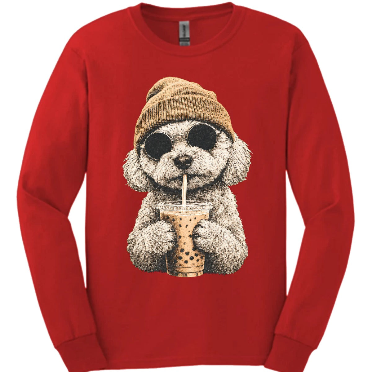 Maltipoo Hipster Dog Long Sleeve Shirt Gift For Dog Lover