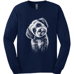 Havanese Tilted Dog Long Sleeve Shirt Gift For Dog Lover