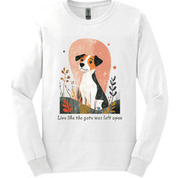 Jack Russell Live Like The Gate Was Left Open Long Sleeve Shirt Gift For Dog Lover