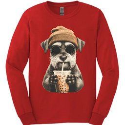Miniature Schnauzer Hipster Dog Long Sleeve Shirt Gift For Dog Lover