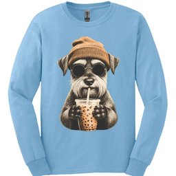 Miniature Schnauzer Hipster Dog Long Sleeve Shirt Gift For Dog Lover