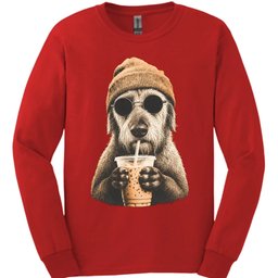 Irish Wolfhound Hipster Dog Long Sleeve Shirt Gift For Dog Lover