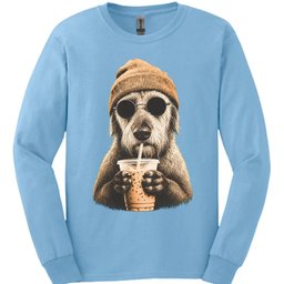 Irish Wolfhound Hipster Dog Long Sleeve Shirt Gift For Dog Lover