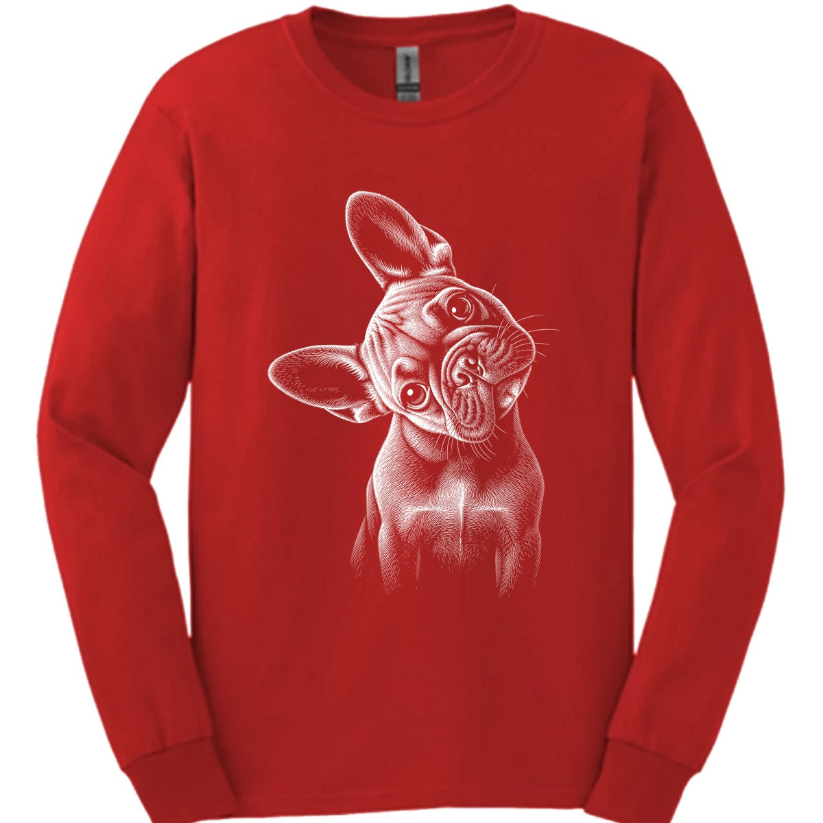 French Bulldog Tilted Dog Long Sleeve Shirt Gift For Dog Lover