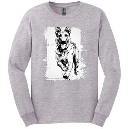 Dutch Shepherd Running Dog Long Sleeve Tee Gift For Dog Lover