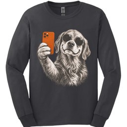 Golden Retriever Selfie Dog Long Sleeve Shirt Gift For Dog Lover