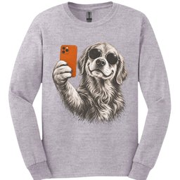 Golden Retriever Selfie Dog Long Sleeve Shirt Gift For Dog Lover