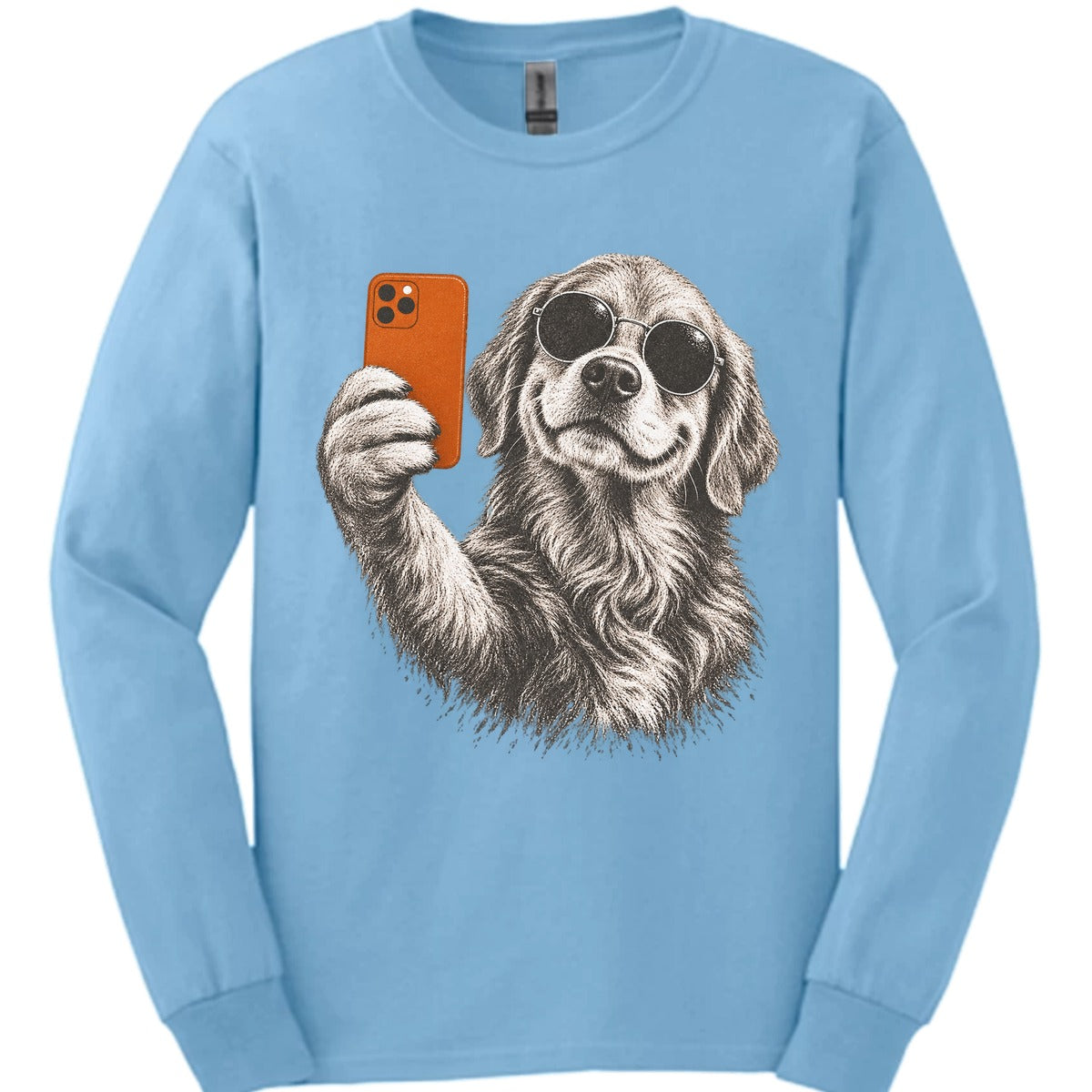 Golden Retriever Selfie Dog Long Sleeve Shirt Gift For Dog Lover