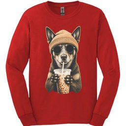 Kelpie Hipster Dog Long Sleeve Shirt Gift For Dog Lover