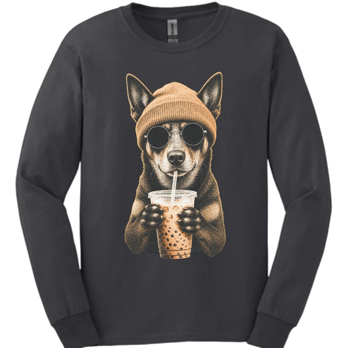 Kelpie Hipster Dog Long Sleeve Shirt Gift For Dog Lover