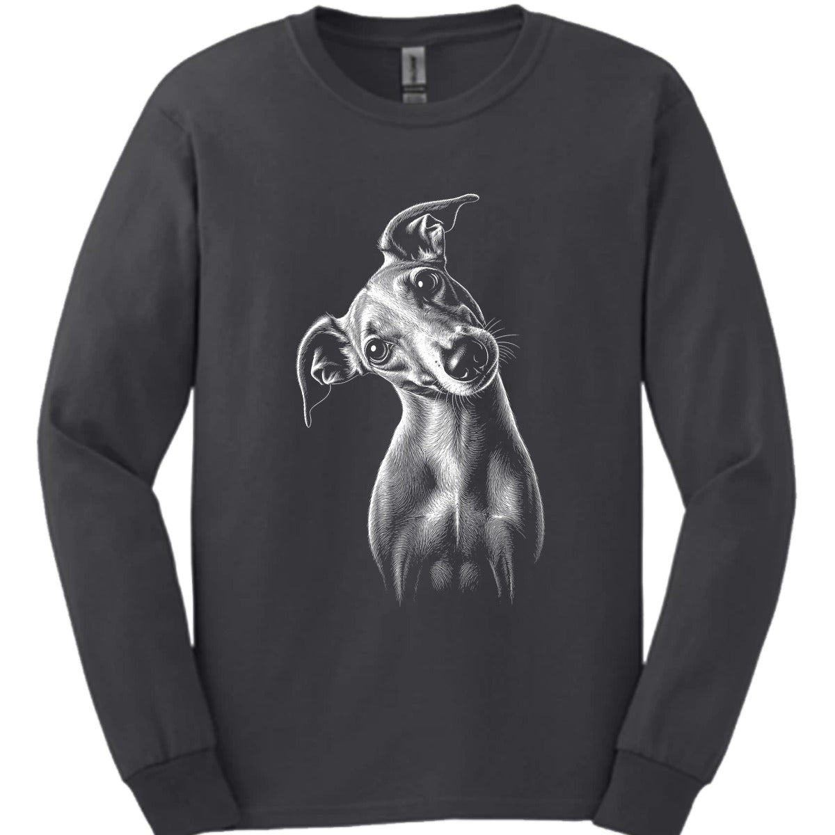 Italian Greyhound Tilted Dog Long Sleeve Shirt Gift For Dog Lover