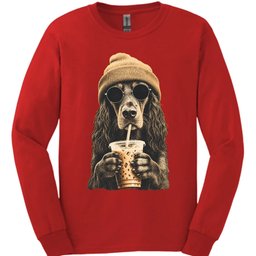 Gordon Setter Hipster Dog Long Sleeve Shirt Gift For Dog Lover