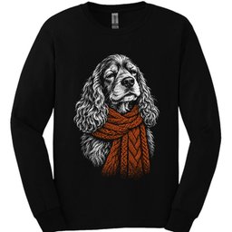 Cocker Spaniel Winter Dog Long Sleeve Shirt Gift For Dog Lover