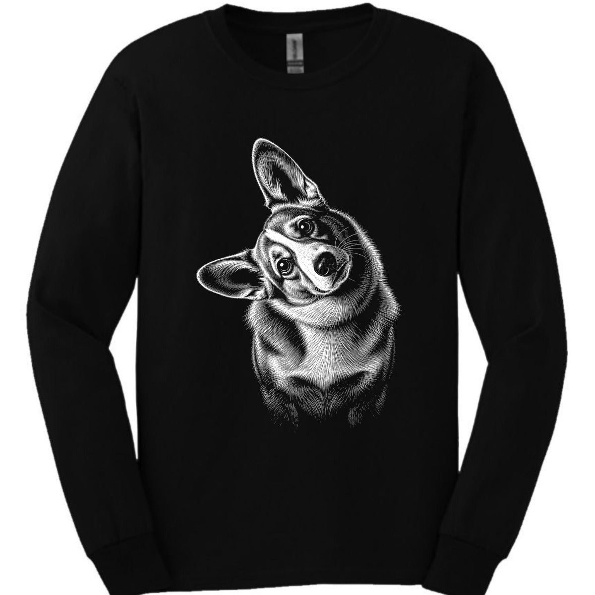 Corgi Tilted Dog Long Sleeve Shirt Gift For Dog Lover