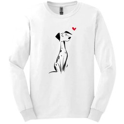 Dalmatian Sketch Dog Long Sleeve Tee Gift For Dog Lover
