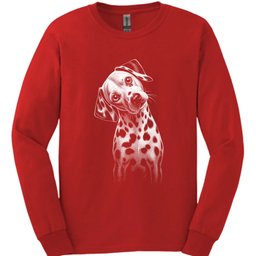 Dalmatian Tilted Dog Long Sleeve Shirt Gift For Dog Lover