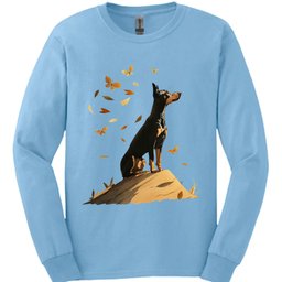 Doberman Fall Dog Long Sleeve Shirt Gift For Dog Lover