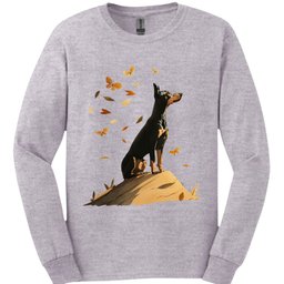 Doberman Fall Dog Long Sleeve Shirt Gift For Dog Lover