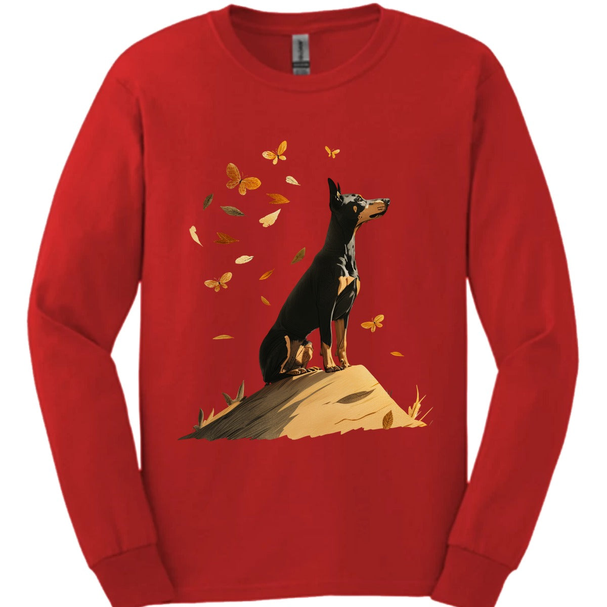 Doberman Fall Dog Long Sleeve Shirt Gift For Dog Lover