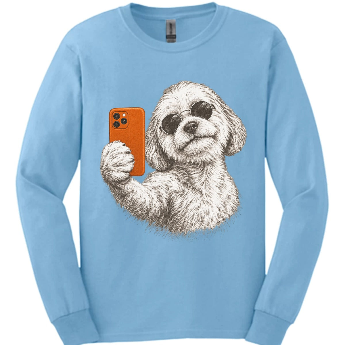 Coton De Tulear Selfie Dog Long Sleeve Shirt Gift For Dog Lover